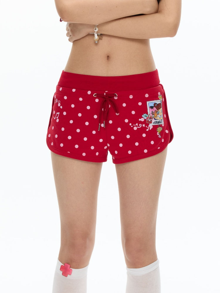 Summer Multicolor Beach Tight Polka Dot Leopard Print Shorts【s0000017612】