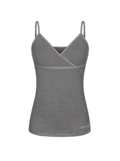 Basic Emoji Embroidered Striped Camisole【s0000017623】
