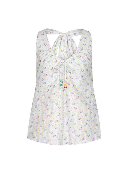 Colorful Summer Printed Hanging Neck Shirt【s0000017624】