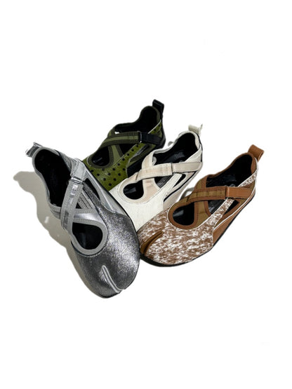 Horsehair Thin-Soled Shallow Mary Jane Flats Split-Toe Shoes【s0000017627】