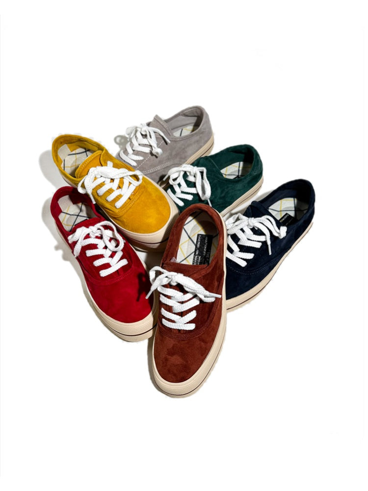 Genuine Leather Lace-Up Block Training Casual Sneakers【s0000017628】