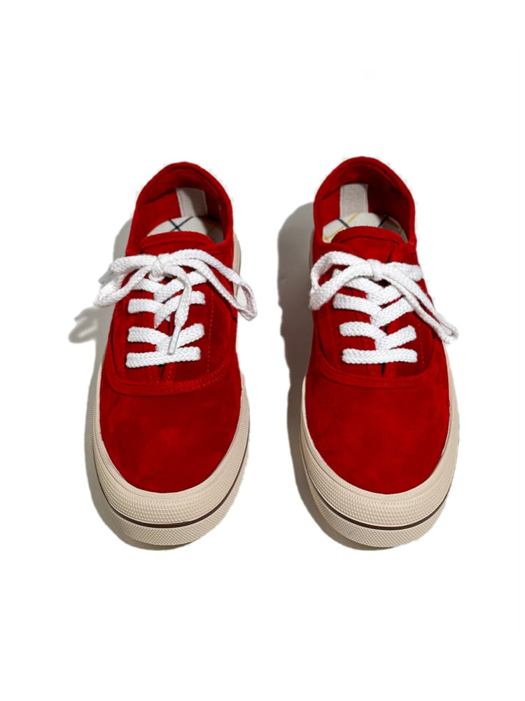 Genuine Leather Lace-Up Block Training Casual Sneakers【s0000017628】