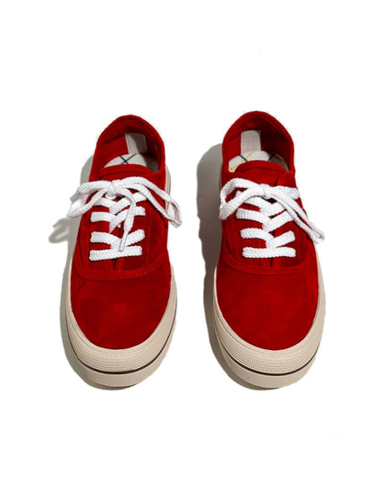 Genuine Leather Lace-Up Block Training Casual Sneakers【s0000017628】