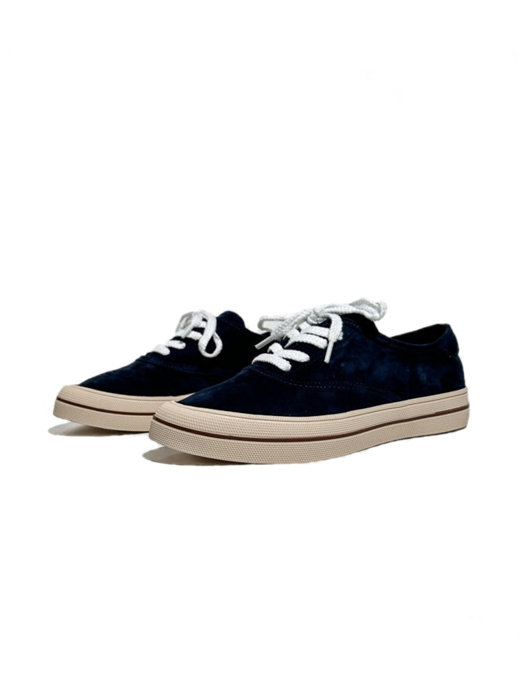 Genuine Leather Lace-Up Block Training Casual Sneakers【s0000017628】