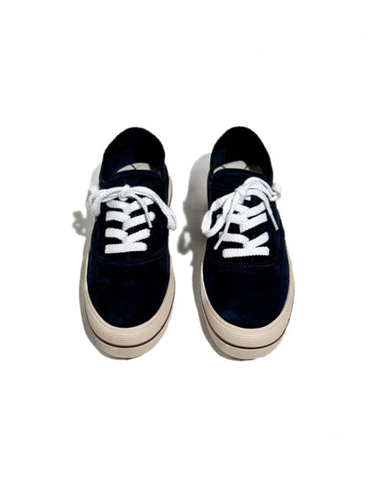 Genuine Leather Lace-Up Block Training Casual Sneakers【s0000017628】