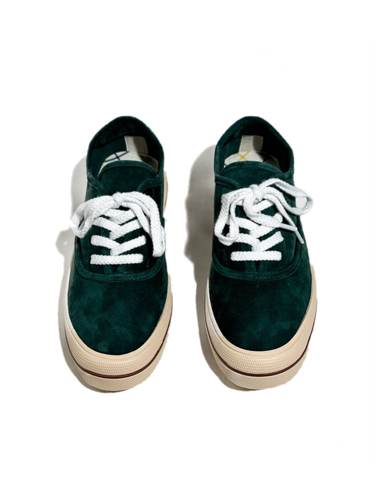 Genuine Leather Lace-Up Block Training Casual Sneakers【s0000017628】