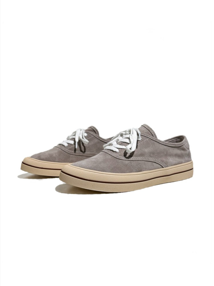 Genuine Leather Lace-Up Block Training Casual Sneakers【s0000017628】