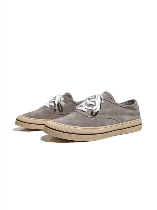 Genuine Leather Lace-Up Block Training Casual Sneakers【s0000017628】