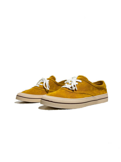 Genuine Leather Lace-Up Block Training Casual Sneakers【s0000017628】