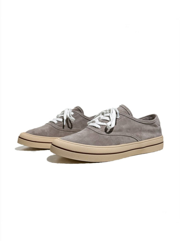 Genuine Leather Lace-Up Block Training Casual Sneakers【s0000017628】