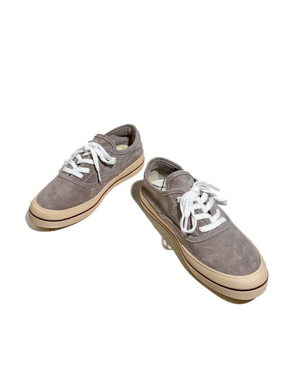 Genuine Leather Lace-Up Block Training Casual Sneakers【s0000017628】