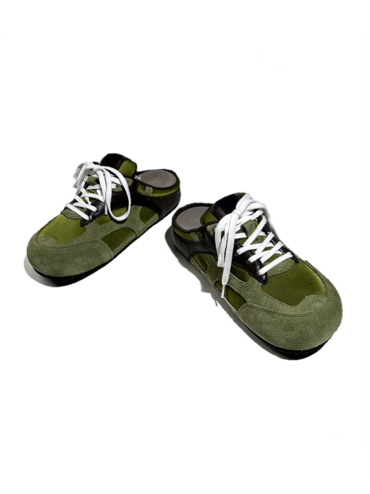 Closed-Toe Slippers Mesh Breathable Thick-Soled Lace-Up Birkenstock Shoes【s0000017629】
