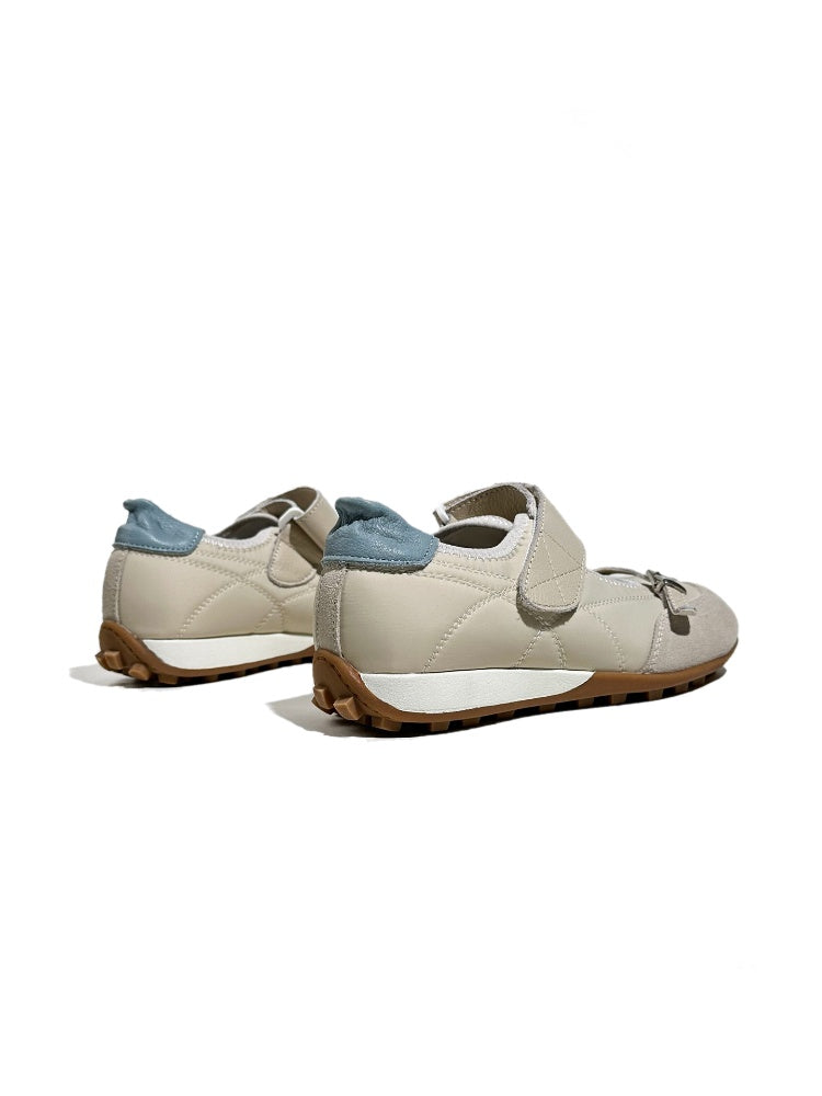 Split-Toe Patchwork Design Belt Buckle Velcro Mary Jane Shoes【s0000017630】