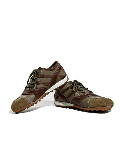 Genuine Leather Patchwork Split-Toe Thin-Soled Lace-Up Mary Jane Shoes【s0000017631】