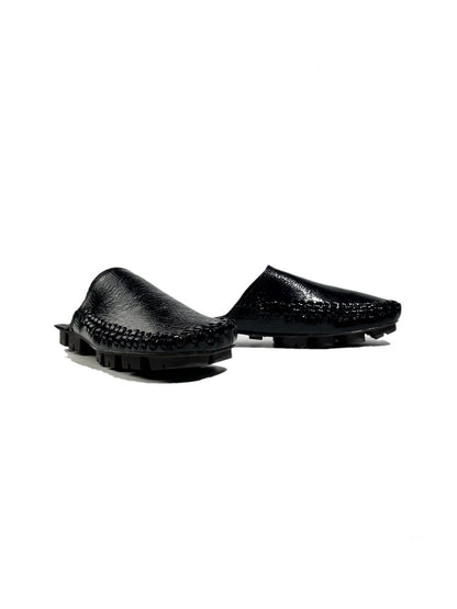 Closed-Toe Genuine Leather Mule Shoes【s0000017792】