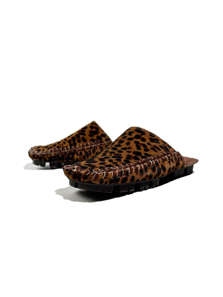 Closed-Toe Genuine Leather Mule Shoes【s0000017792】