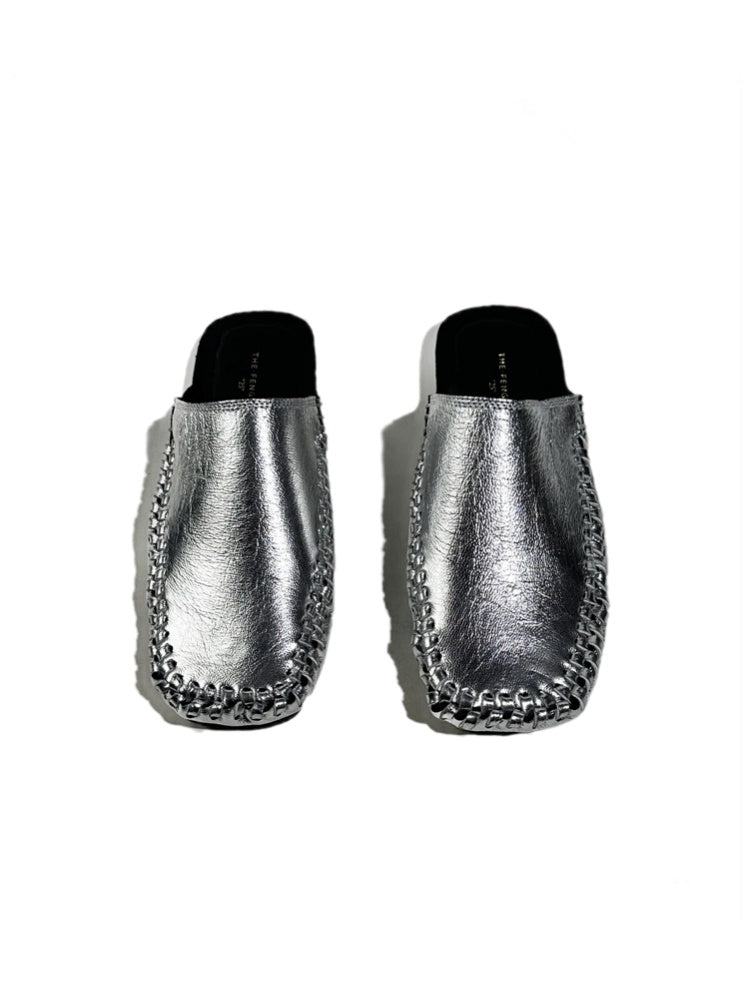 Closed-Toe Genuine Leather Mule Shoes【s0000017792】