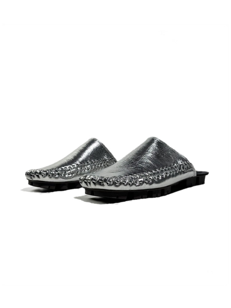 Closed-Toe Genuine Leather Mule Shoes【s0000017792】