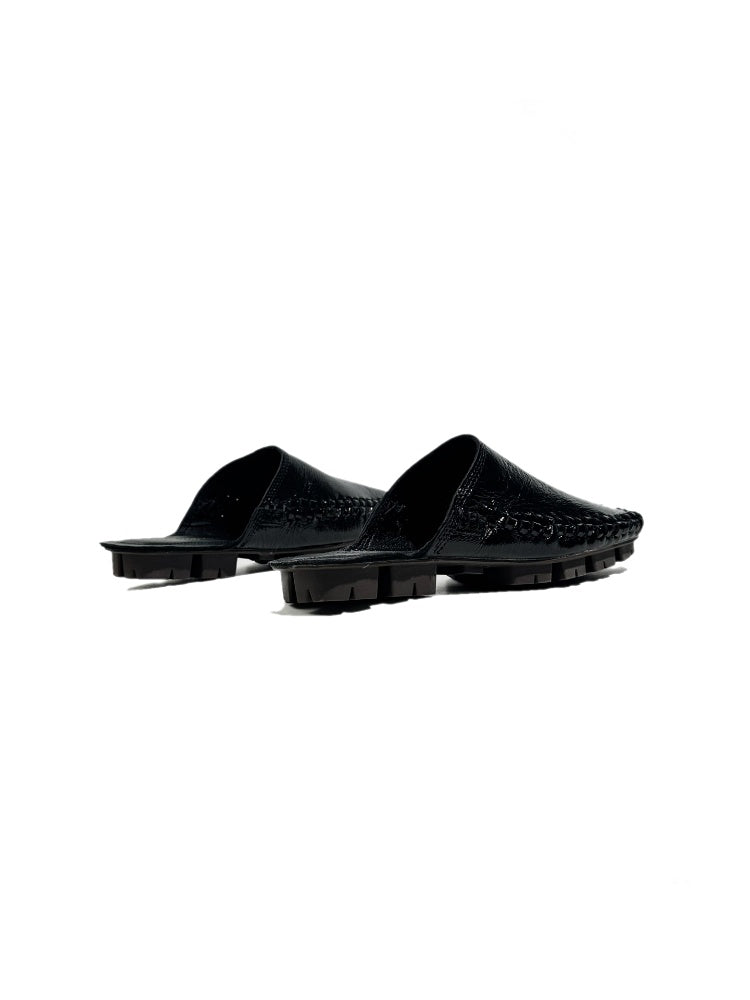 Closed-Toe Genuine Leather Mule Shoes【s0000017792】