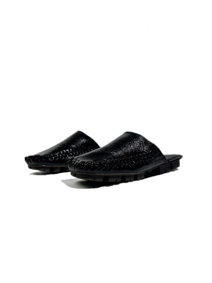 Closed-Toe Genuine Leather Mule Shoes【s0000017792】