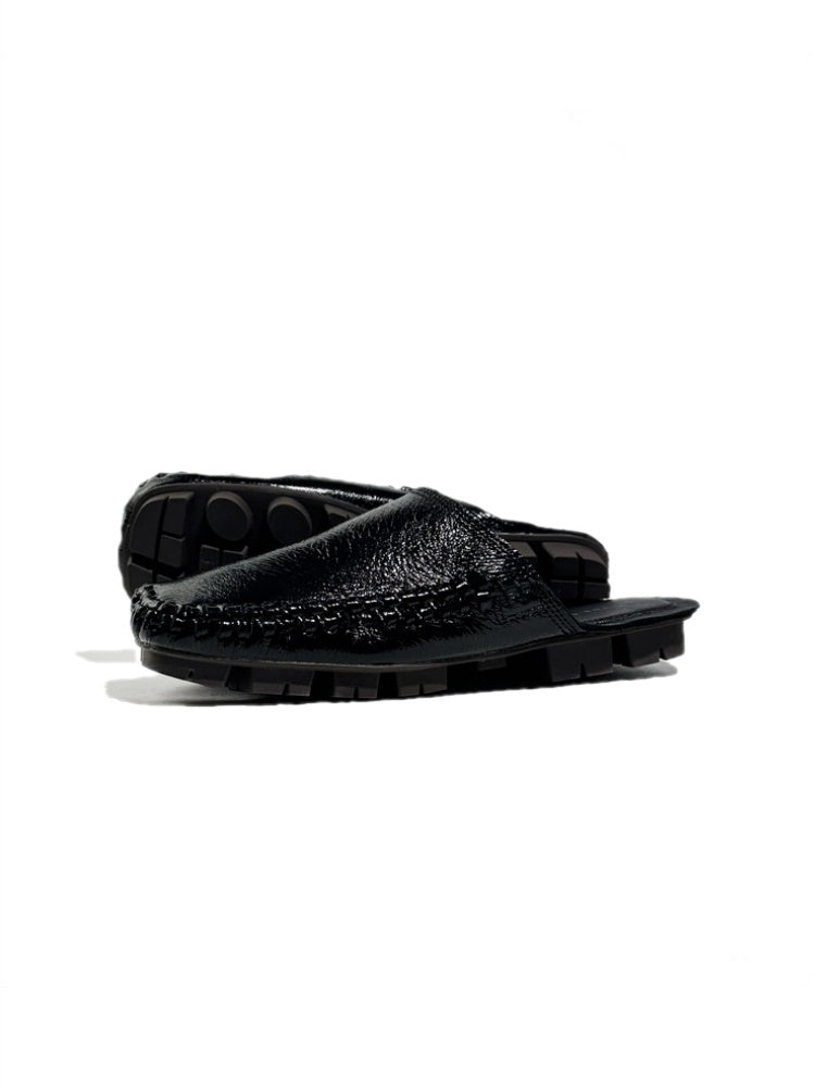 Closed-Toe Genuine Leather Mule Shoes【s0000017792】