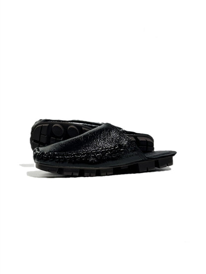 Closed-Toe Genuine Leather Mule Shoes【s0000017792】