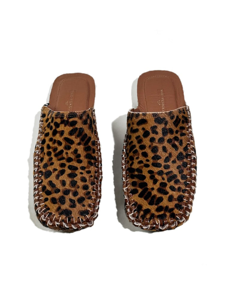 Closed-Toe Genuine Leather Mule Shoes【s0000017792】