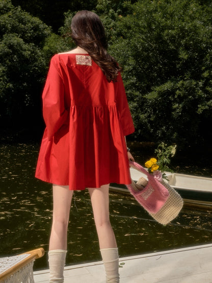 Cherry Juice 100% Comfortable Cotton Loose Freedom French Gentle Doll Dress【s0000017811】