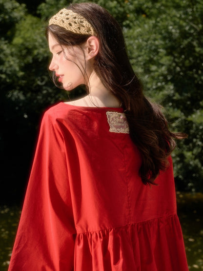 Cherry Juice 100% Comfortable Cotton Loose Freedom French Gentle Doll Dress【s0000017811】