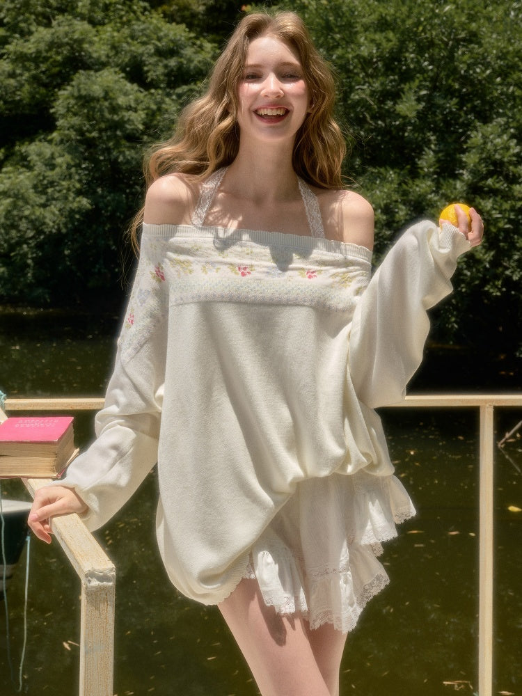 Apple Blossom Cooling Wool Strapless Sun Protection Shirt Worry Design Two-Piece Set【s0000017812】