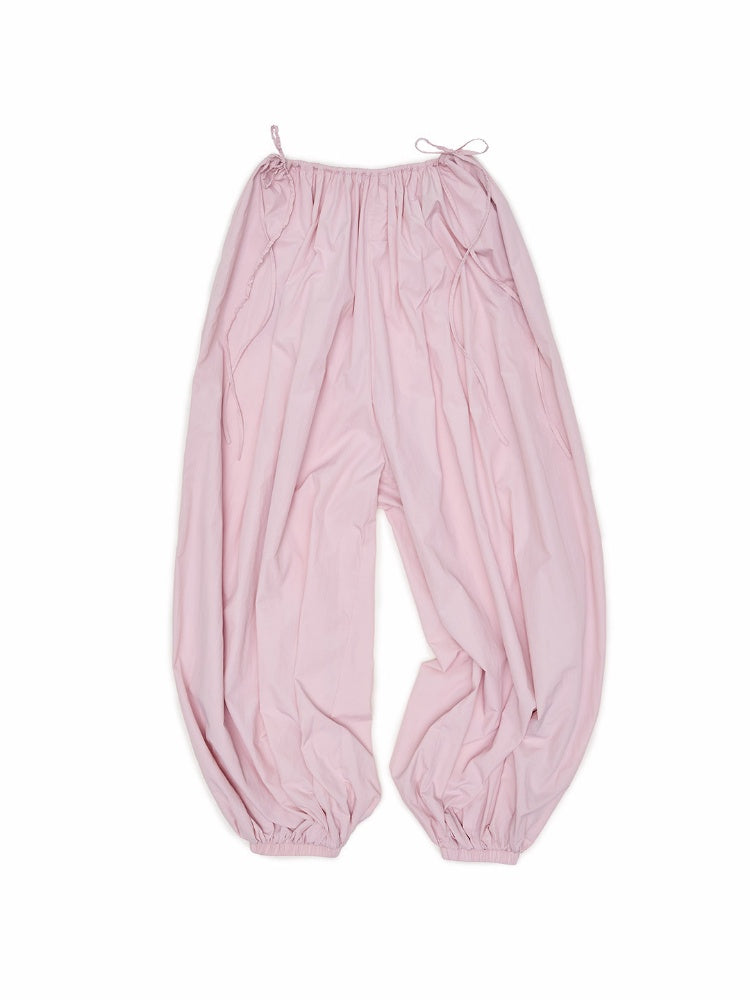 Lightweight Airy Summer Solid Color Balloon Pants【s0000017815】
