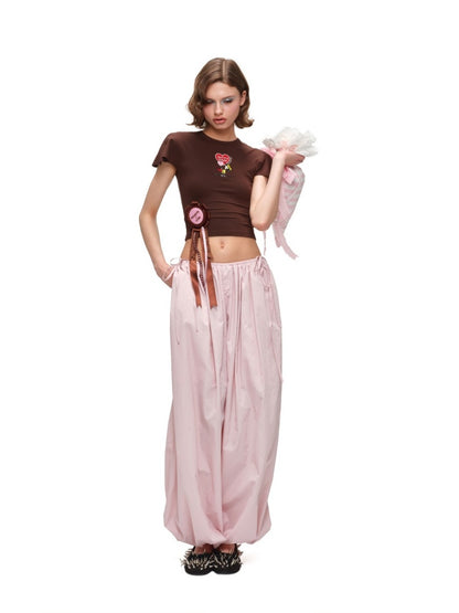 Lightweight Airy Summer Solid Color Balloon Pants【s0000017815】
