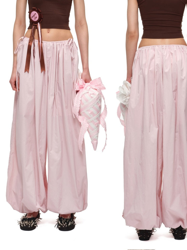 Lightweight Airy Summer Solid Color Balloon Pants【s0000017815】