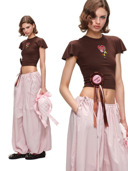 Lightweight Airy Summer Solid Color Balloon Pants【s0000017815】