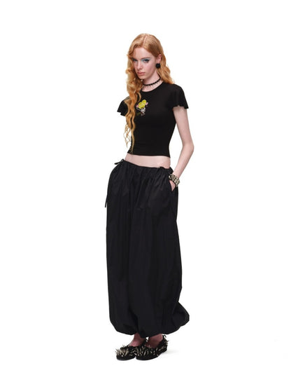 Lightweight Airy Summer Solid Color Balloon Pants【s0000017815】