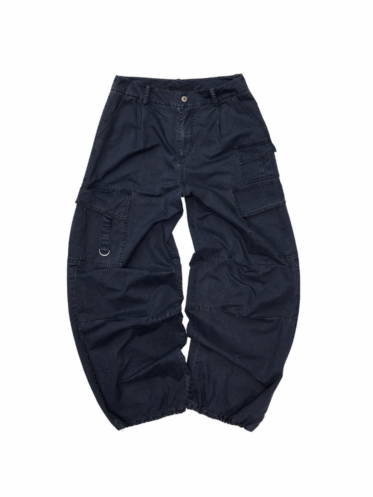 Heavy Works Washed Distressed Loose Multi-Pocket Work Pants【s0000017823】
