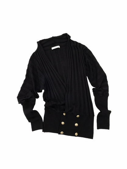 Double-Breasted Large V-Neck Bat-Sleeve Loose Knit Cardigan【s0000017832】