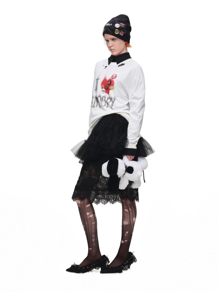 1JINN STUDIO × Snoopy American Vintage Print Washed Loose Long-Sleeve T-Shirt【s0000017833】