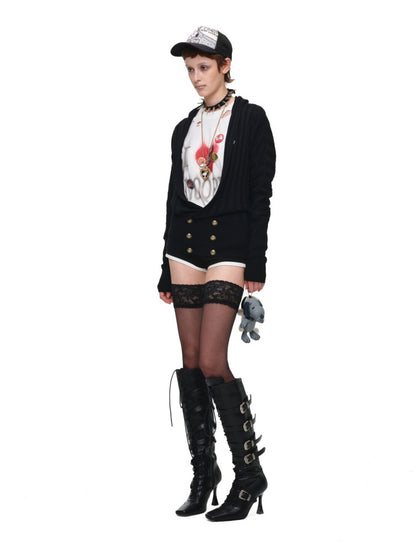 1JINN STUDIO × Snoopy American Vintage Print Washed Loose Long-Sleeve T-Shirt【s0000017833】