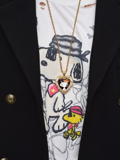 1JINN STUDIO × Snoopy Collaboration Vintage Distressed Washed Worn-Out Large Print Loose Long-Sleeve T-Shirt【s0000017834】