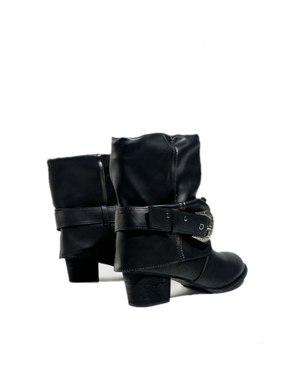 Retro Western Polished Pointed Toe Riding Ankle Boots【s0000017948】