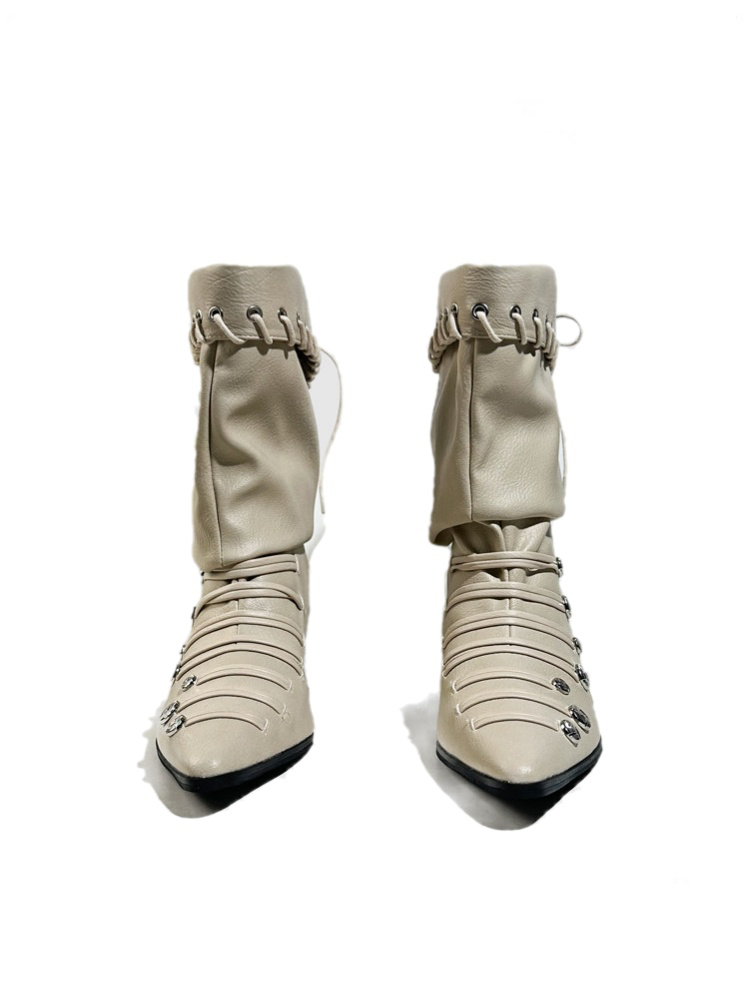Retro Western Large Tube Slim-Heel Scooter Rider Boots【s0000017951】