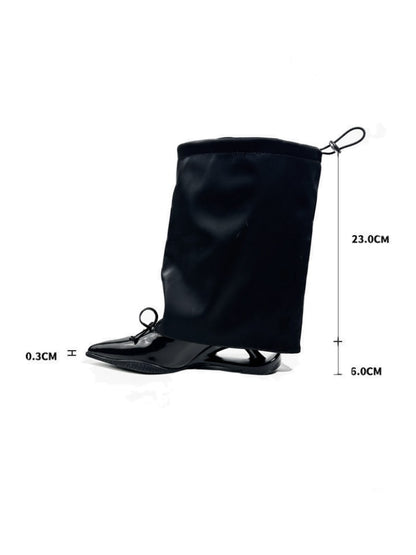 Niche Design Pointed Bow Knot Rider Ankle Boots【s0000017952】