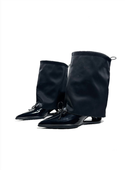 Niche Design Pointed Bow Knot Rider Ankle Boots【s0000017952】