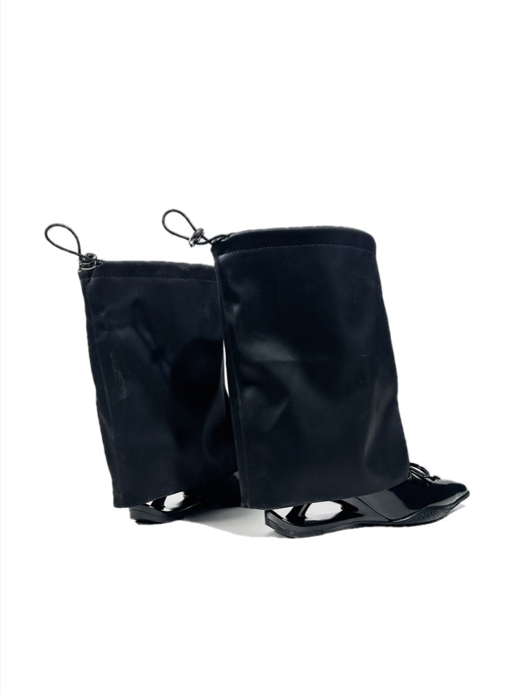 Niche Design Pointed Bow Knot Rider Ankle Boots【s0000017952】