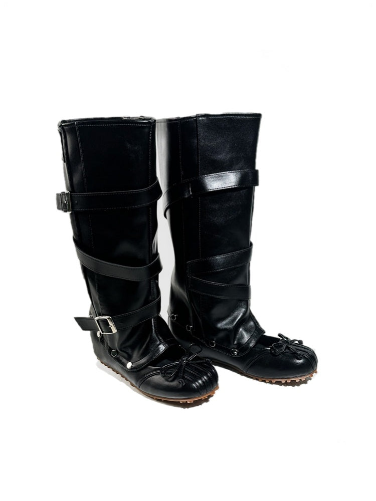2way Detachable Punk-Style Knee-High Ballet Boots【s0000017955】