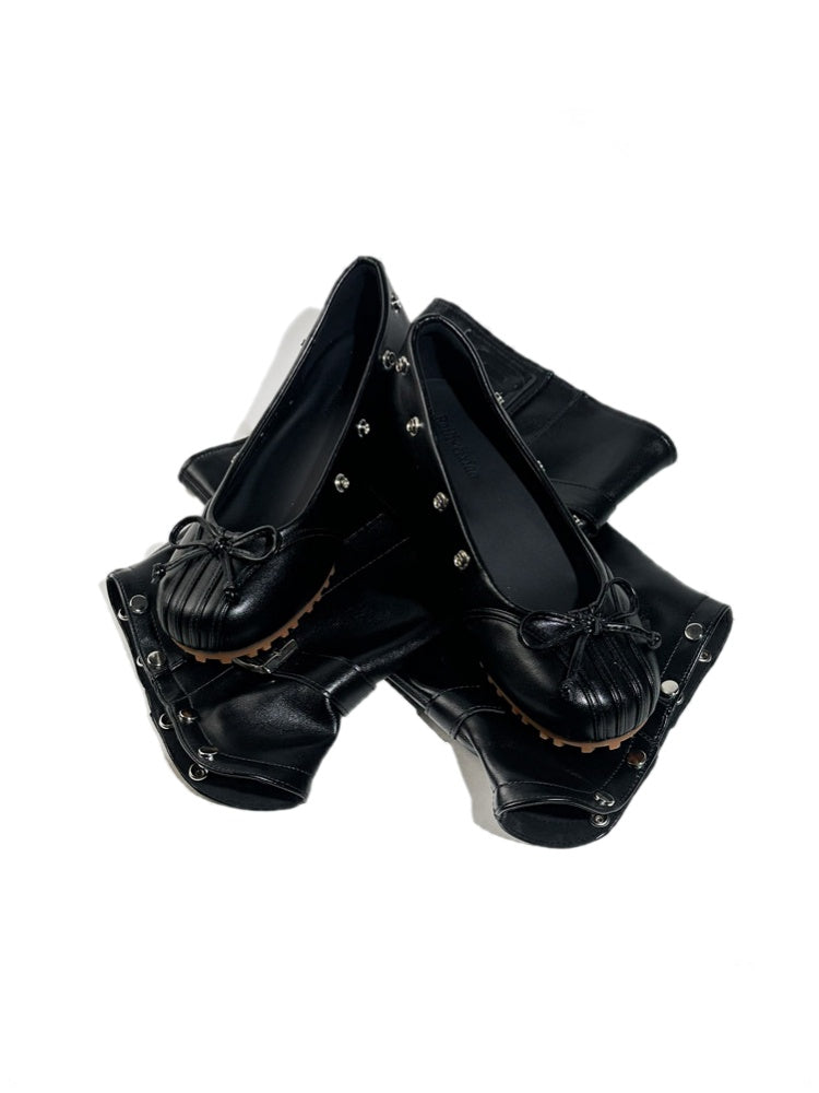 2way Detachable Punk-Style Knee-High Ballet Boots【s0000017955】