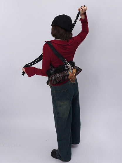 Original Ballet-Style Plaid Cake Dress Bag【s0000017961】