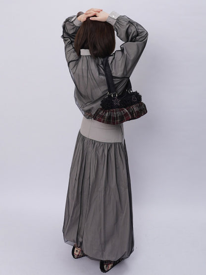 Original Ballet-Style Plaid Cake Dress Bag【s0000017961】