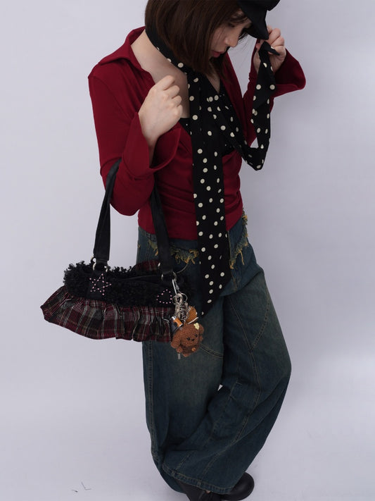 Original Ballet-Style Plaid Cake Dress Bag【s0000017961】